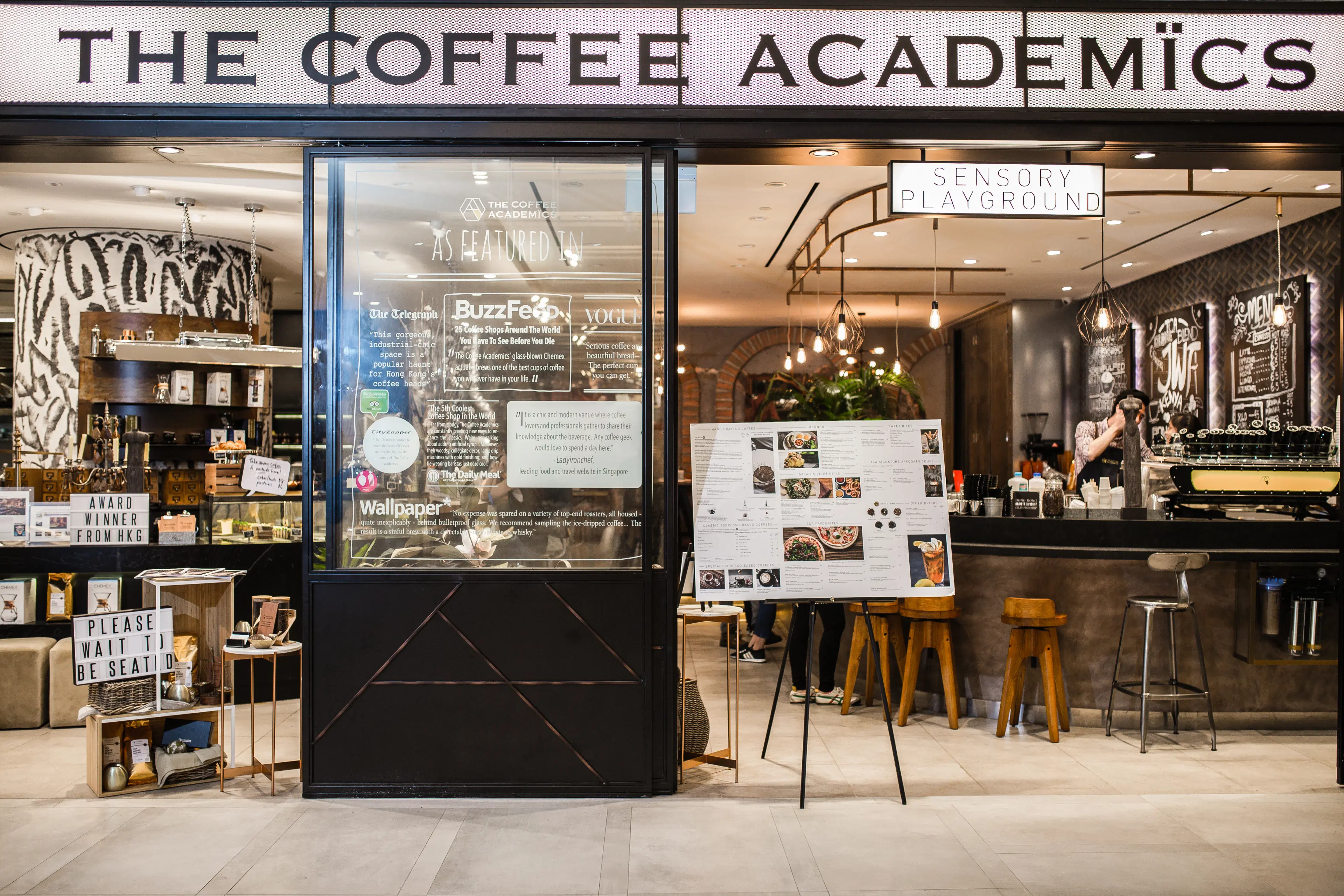 THE COFFEE ACADEMICS (SCOTTS SQUARE) — cafe interior by Cereal Project, Hong Kong JAN 1, 2016